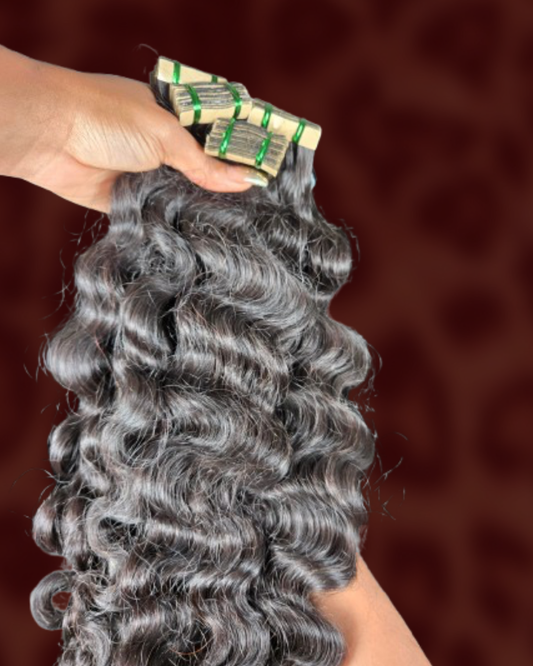 Tape-In Raw Hair Straight Adhesive Extensions